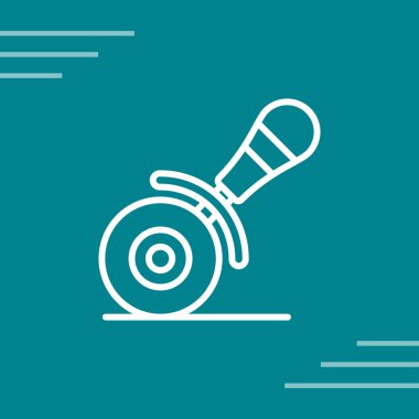 Pizza Kesicisi simgesinin vektör çizimi