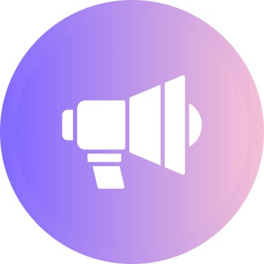 Megafon. Web simgesi basit illüstrasyon