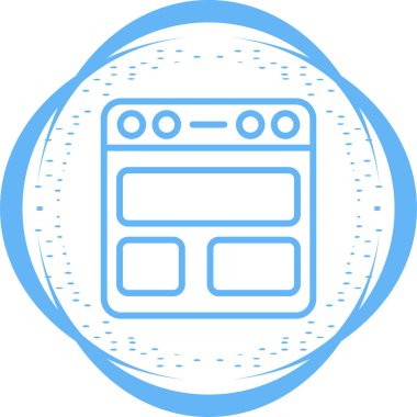 Tarayıcı simgesinin vektör illüstrasyonu