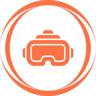 Sanal Gerçeklik kulaklık simgesi, vektör illüstrasyonu basit tasarım