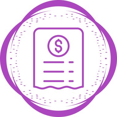 fatura simgesi, vektör illüstrasyonu basit tasarım