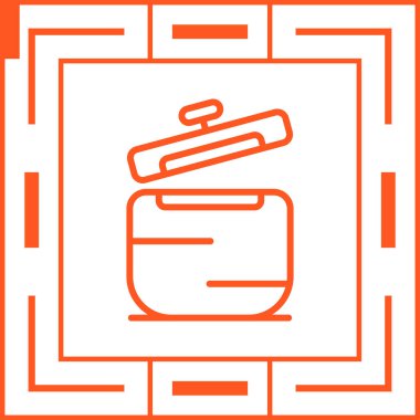Casserole web simgesinin vektör illüstrasyonu 