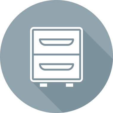  Dosya Kabine simgesi, vektör illüstrasyonu