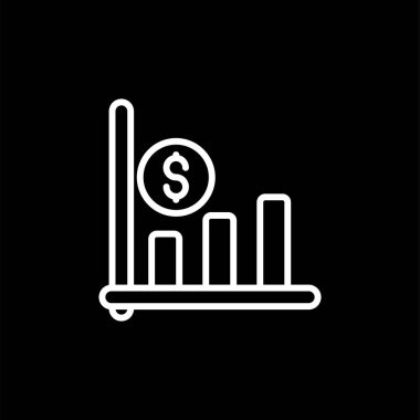 iş grafiği simgesi, vektör illüstrasyonu