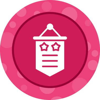 Banner simgesinin vektör illüstrasyonu