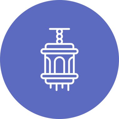 Kamp Feneri Simgesi. Lamba Kampı. Yaşlı Gazyağı Lambası. Retro Gaz Lambası. 