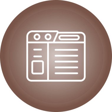 Web sitesi modern simgesinin vektör illüstrasyonu