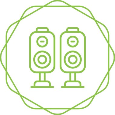 Konuşmacılar simgesi, vektör illüstrasyonu basit tasarım