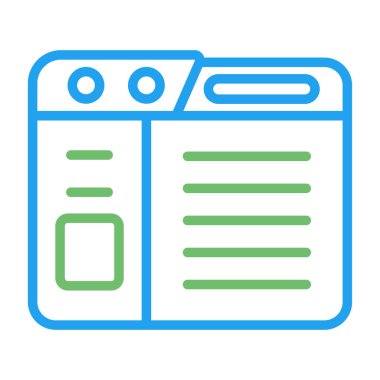 Web sitesi modern simgesinin vektör illüstrasyonu