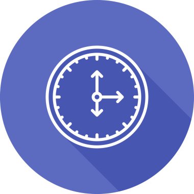 Saat web simgesi, basit vektör illüstrasyonu