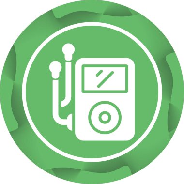 Mp3 Oyuncu simgesi, vektör illüstrasyonu 