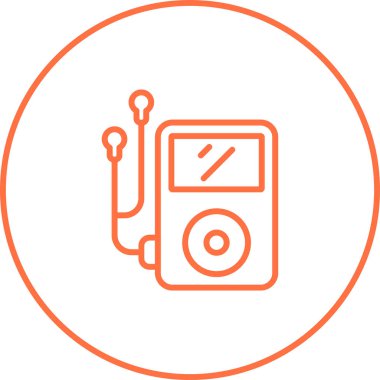 Mp3 Oyuncu simgesi, vektör illüstrasyonu 