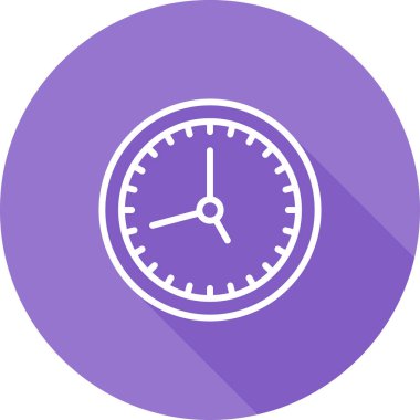 Saat web simgesi, basit vektör illüstrasyonu