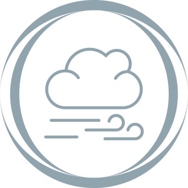 Rüzgarlı bulut ikonu vektör çizimi