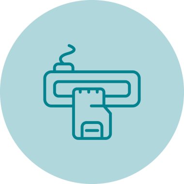 Kart Okuyucu simgesi, vektör illüstrasyonu basit tasarım