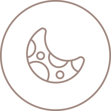 Beyaz arkaplanda ay vektör simgesi, gece simgesi 