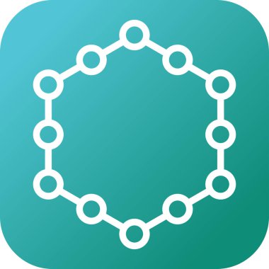 Basit bir altıgen simgesi, web basit illüstrasyonu