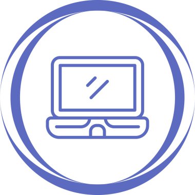 dizüstü bilgisayar simgesi, vektör illüstrasyonu basit tasarım