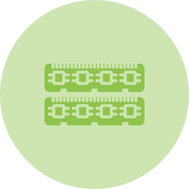 Ram Bellek simgesi, vektör illüstrasyonu basit tasarım