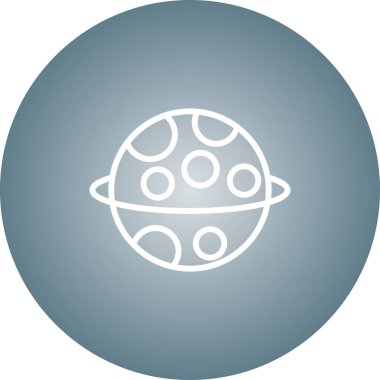 Gezegen web simgesi vektör illüstrasyonu 