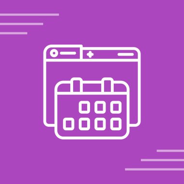 takvim anımsatma simgesi, özet biçimi, vektör illüstrasyonu