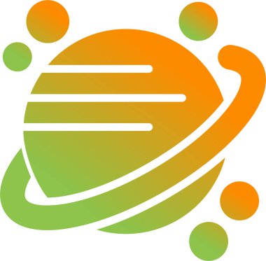 Gezegen web simgesi vektör illüstrasyonu 