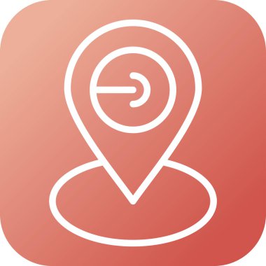 Harita Konumu Web simgesi vektör çizimi 