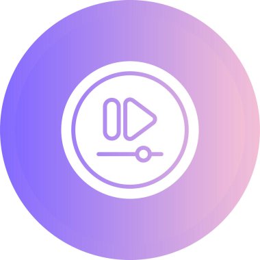 Video Hızlı İleri Düğmesi modern simgesinin vektör illüstrasyonu