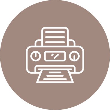 Yazıcı. Web simgesi basit illüstrasyon