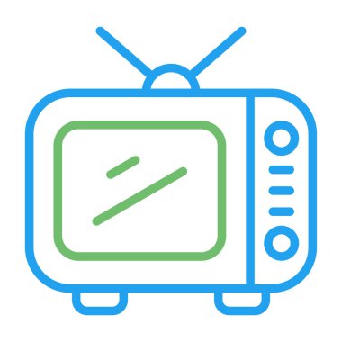 Televizyon. Web simgesi basit illüstrasyon 