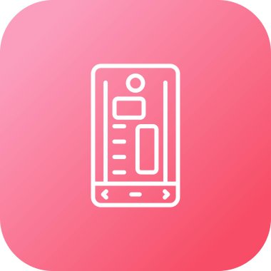 akıllı telefon simgesi, vektör illüstrasyonu basit tasarım