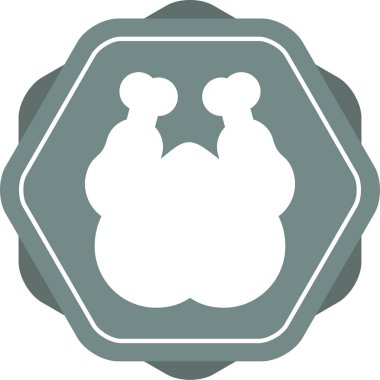 Tavuk simgesinin vektör illüstrasyonu 