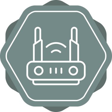 router vektör simgesi, tasarım taslağı 