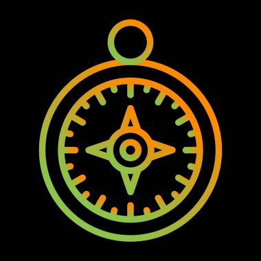 pusula simgesi web basit illüstrasyon