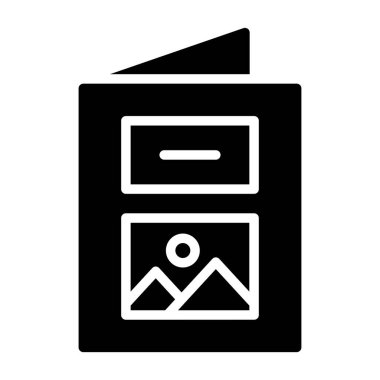 Broşür simgesi, vektör illüstrasyonu basit tasarım