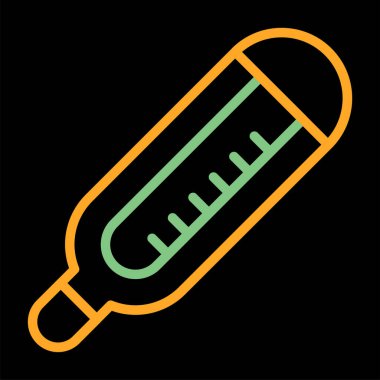 Termometre web simgesi, vektör çizim