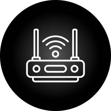 Wi-fi yönlendirici. Web simgesi basit illüstrasyon