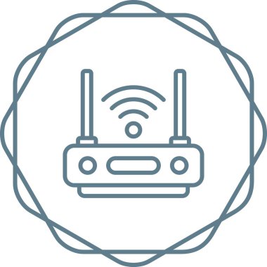 Wi-fi yönlendirici. Web simgesi basit illüstrasyon