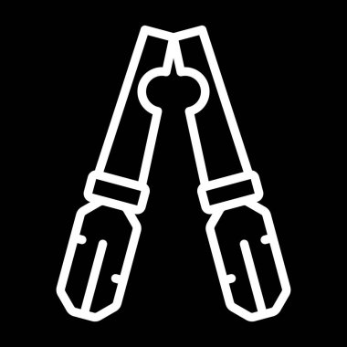 Kablo Crimper simgesi, vektör illüstrasyonu basit tasarım