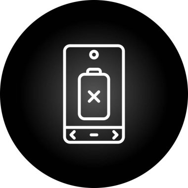 Boş Batarya simgesinin vektör çizimi