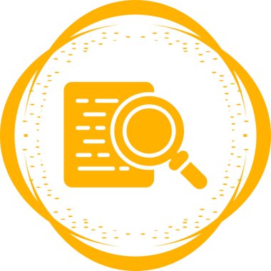 belge arama simgesi, vektör çizimi