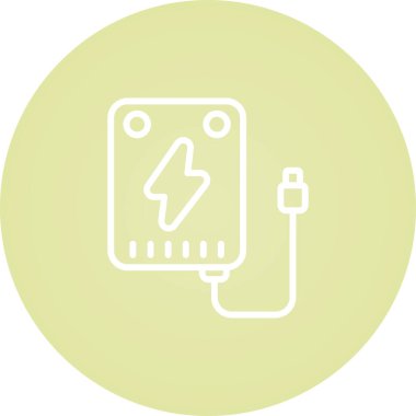 Taşınabilir şarj simgesinin vektör illüstrasyonu