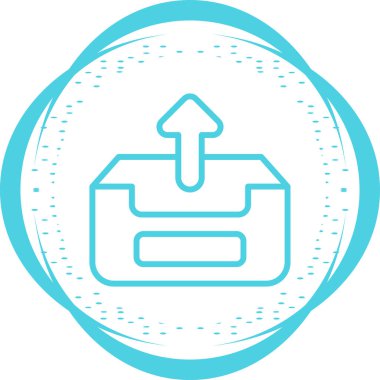 Giden posta simgesi basit vektör illüstrasyonu