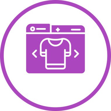 Giysi Mağazası simgesi, vektör illüstrasyonu 