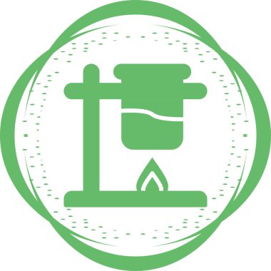 Bunsen Burner simgesi, vektör illüstrasyonu