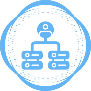 Sunucu simgesi, vektör illüstrasyonu basit tasarım