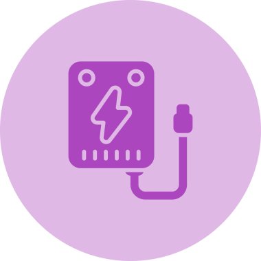 Taşınabilir şarj simgesinin vektör illüstrasyonu