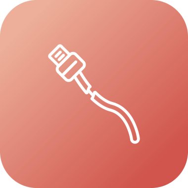 Kırık Kablo ağ simgesi, basit vektör illüstrasyonu