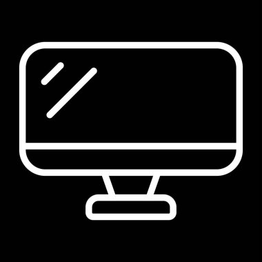 masaüstü monitörü web simgesi, vektör illüstrasyonu