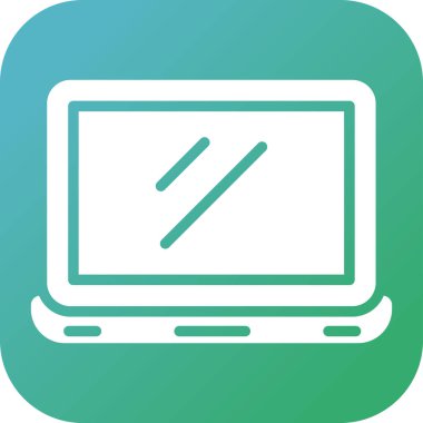 dizüstü bilgisayar simgesi, vektör illüstrasyonu basit tasarım